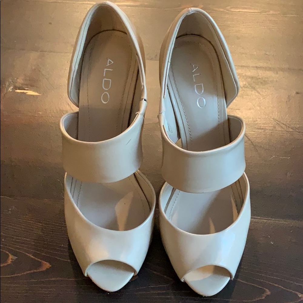 ALDO Nude Patent Heels